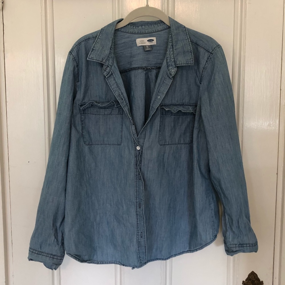 Button Down Denim Top